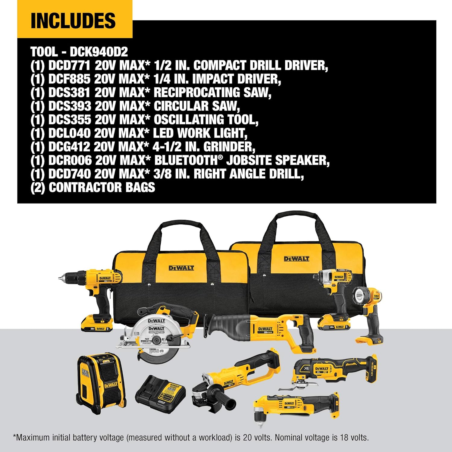 DEWALT 20V MAX Power Tool Combo Kitimage