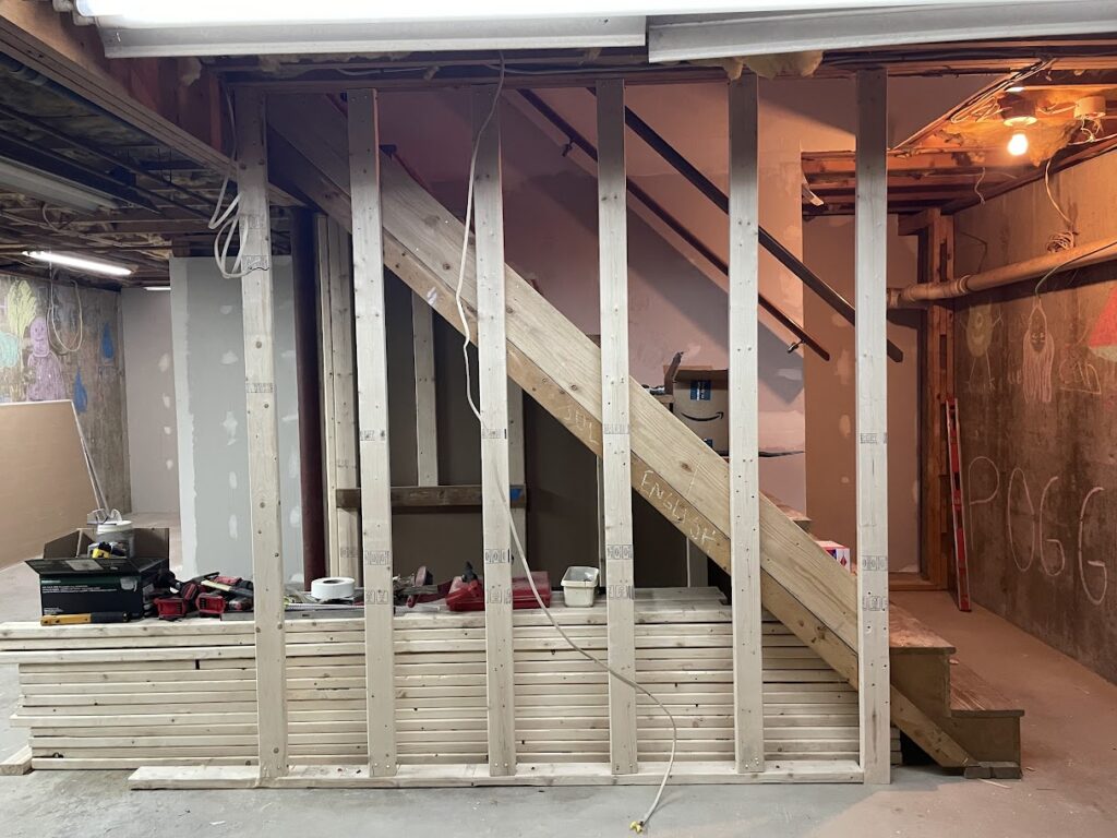 Closing off stairs image