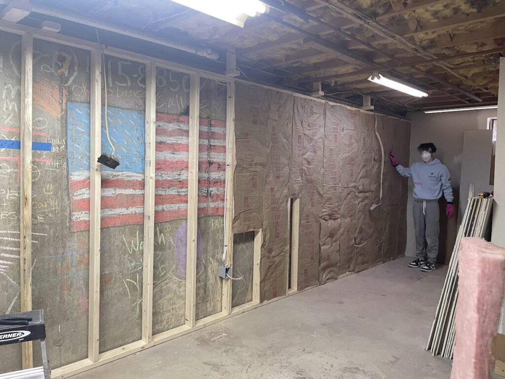 Outside Walls started insulation image