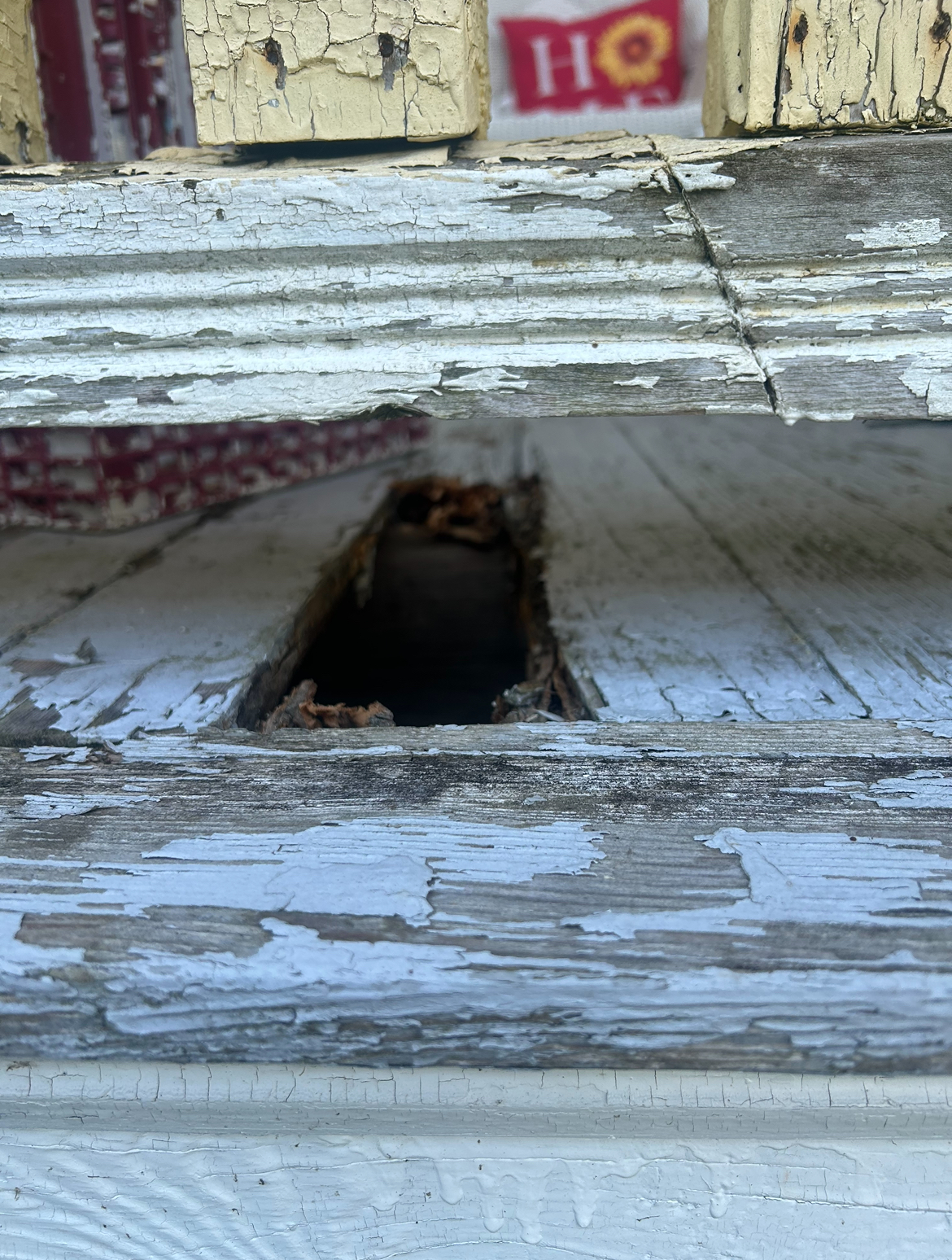 Antique Porch rotted wood image
